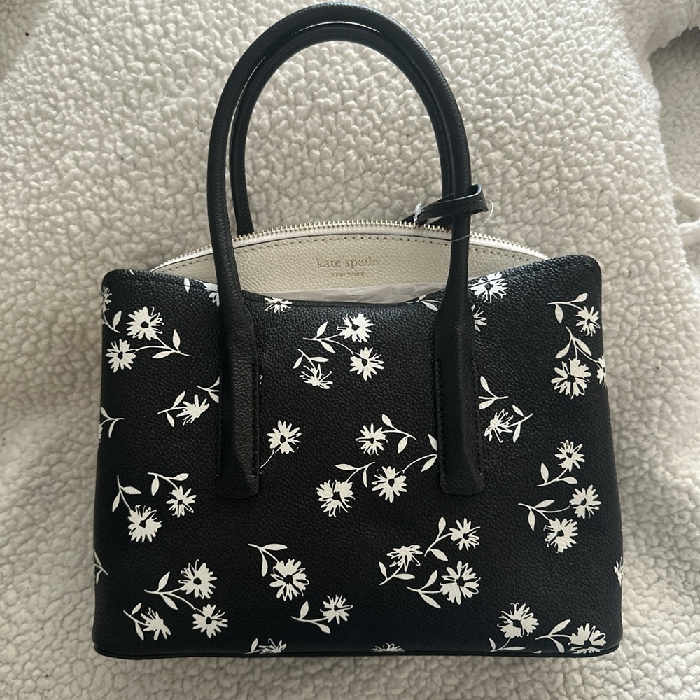 Kate Spade Black and White Floral Handbag